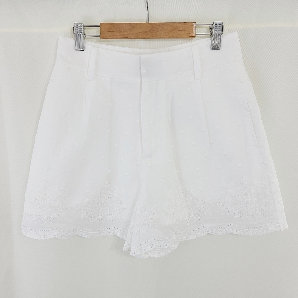Generation Love Sarine white cotton shorts scalloped broderie size 8 NEW NWT - Picture 3 of 7